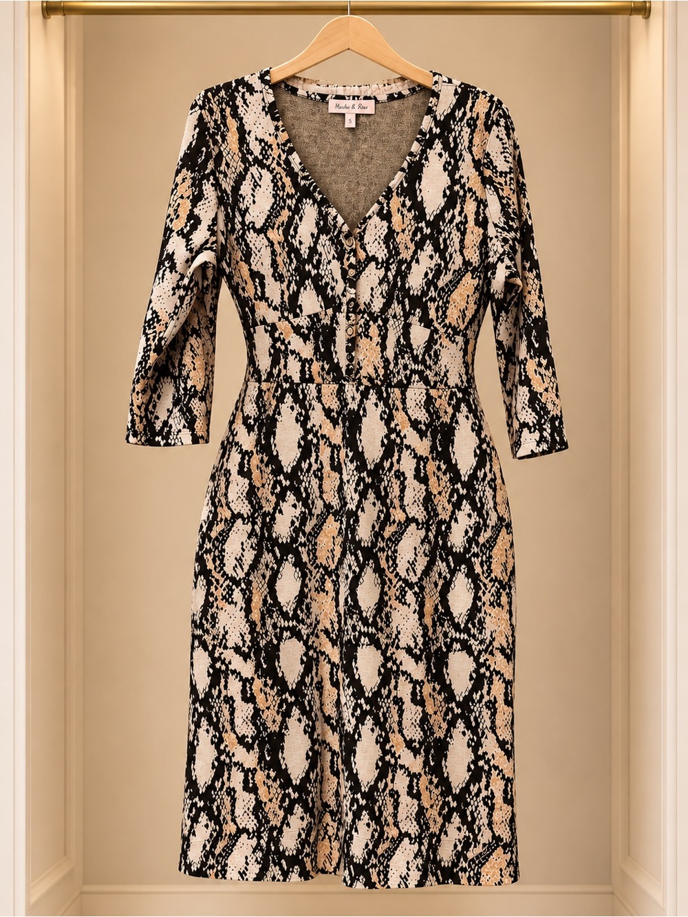 Harlow & Rose Snakeskin Print Dress